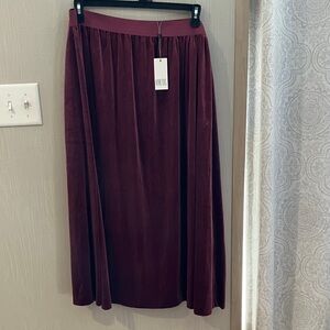 Kaktus Deep Wine A-Line Skirt